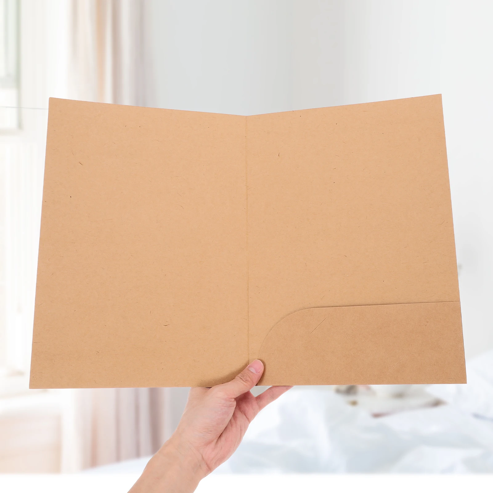 

10Pcs Document Organizer Paper File Folder Kraft Single Pocket A4 Size for Office School File Organizer Documents Holder