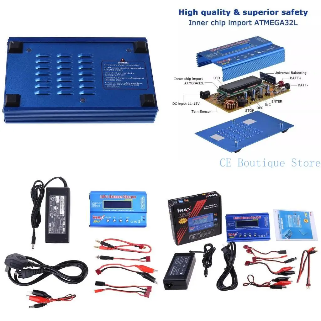 

652F B6 80W 6A зарядное устройство для батареи Lipo NIMH Li-Ion NI-CD Digital RC Balance Dabliger 15V 6A Адаптер для