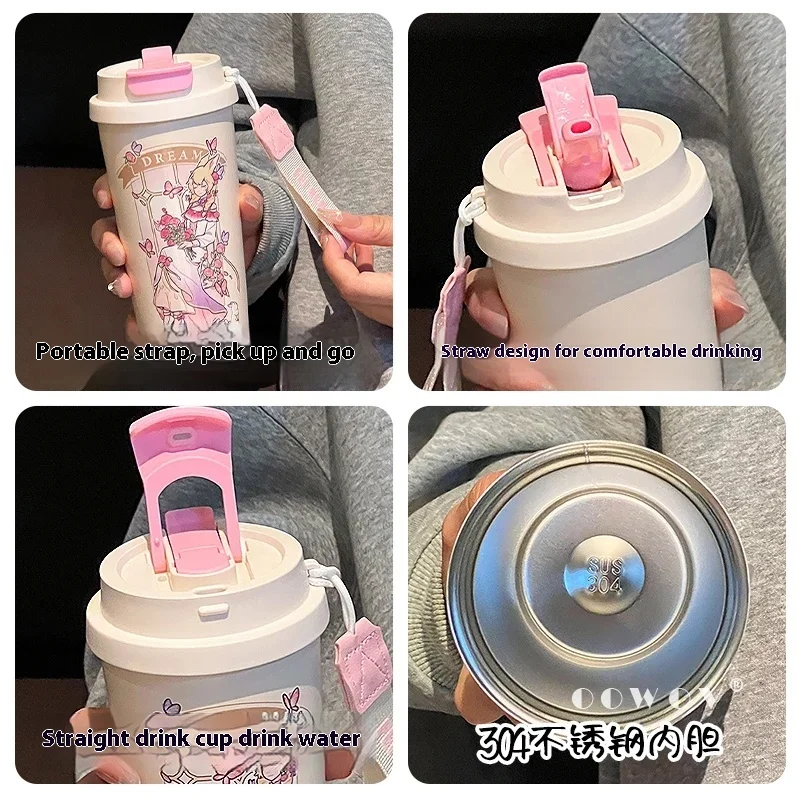 

Unhuman! Co Branded Anime Thermos Cup High-End Coffee Water Bottle for School Girls 2025 New Release Toy & Hobby Accessory