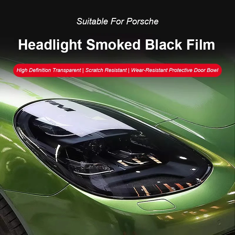 

For Porsche Cayenne Macan 718 All Series Car Exterior Film Tpu Headlamps Protective Film Anti Scratch Smoked Headlight Sticker