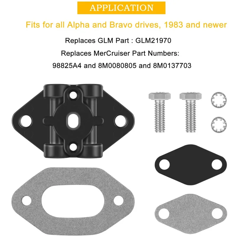 YMT Boat Tools Trim Line Cylinder Connector Kit 21970  For Mercruiser Alpha Bravo Drives Replace For 98825A4 8M0080805 8M0137703