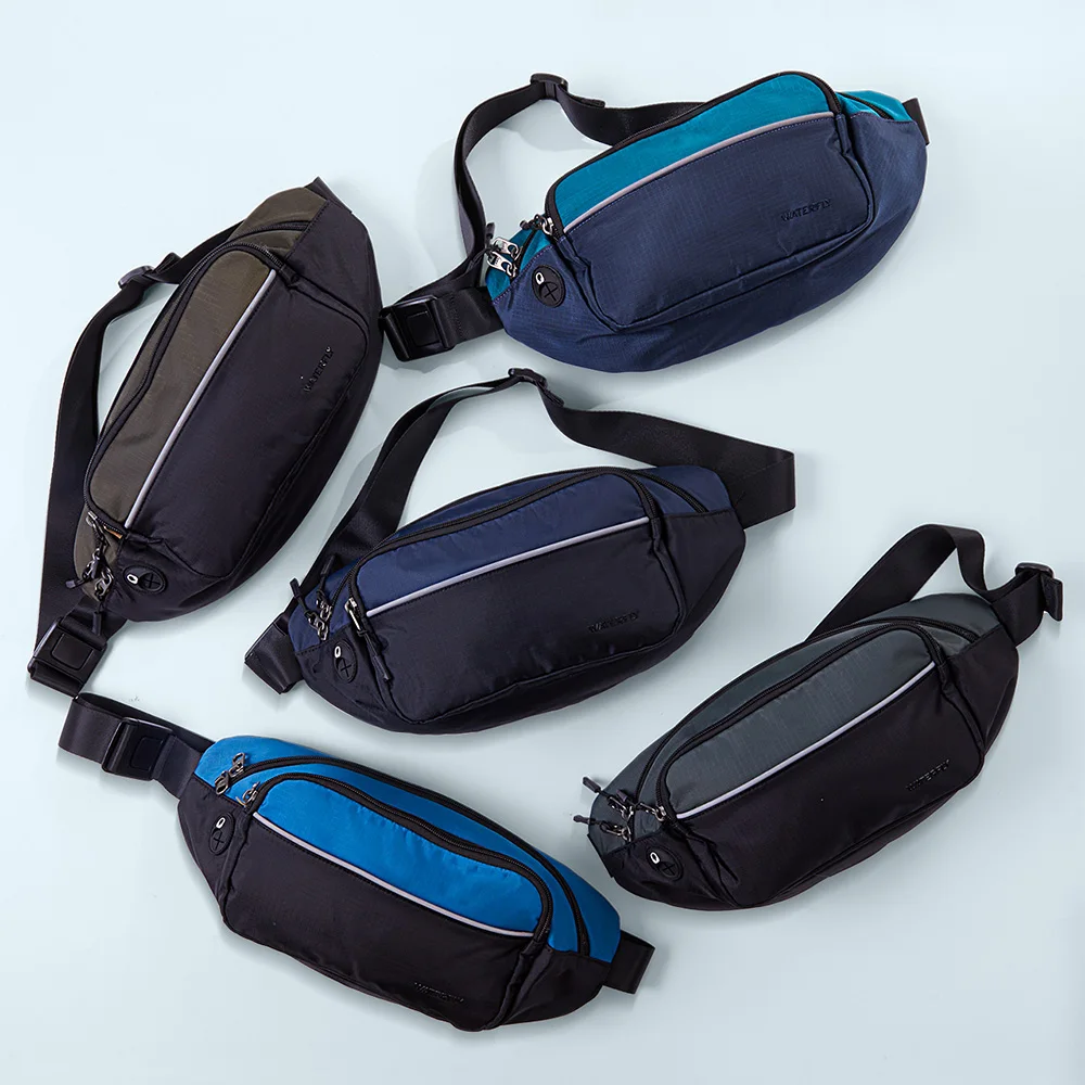 WATERFLY Fanny Pack เอวกระเป๋าเอวขนาดใหญ่สําหรับผู้หญิงผู้ชายแฟชั่นกระเป๋าเข็มขัด Crossbody สําหรับเดินป่าวิ่งท่องเที่ยวเดิน