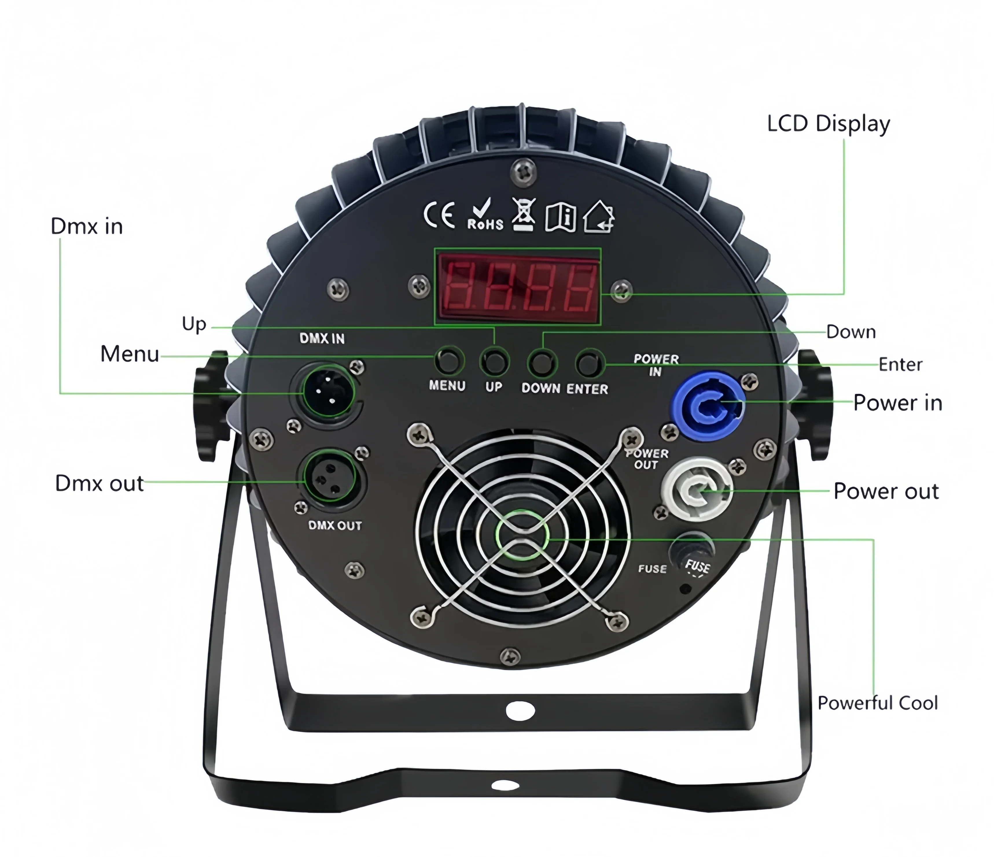 BOTAI 18 Lampu Par Penuh Warna Lampu Par L Datar 4 in 1