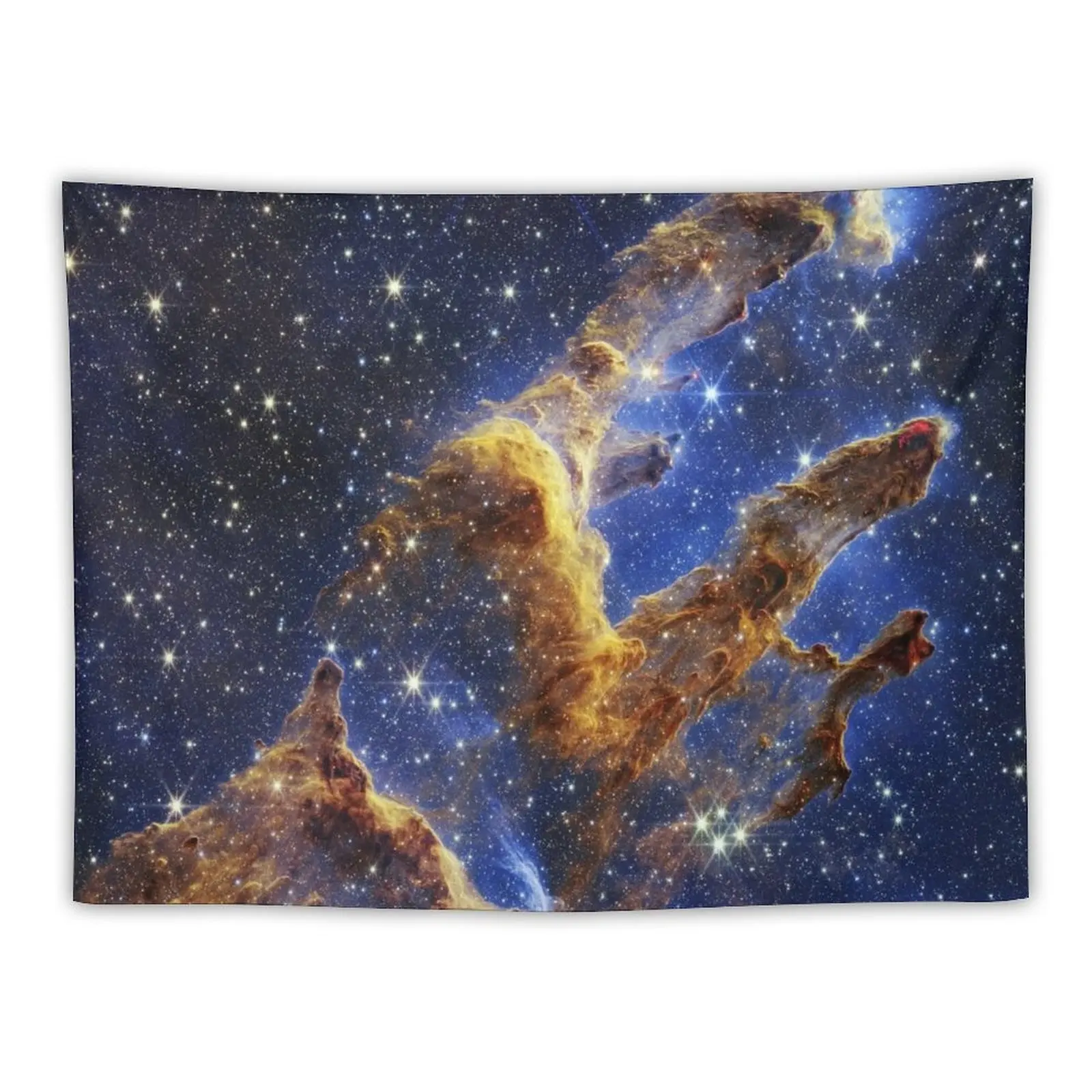 

New JWST Pillars of Creation, 2022 (James Webb/JWST) — space poster (no text) Tapestry Room Aesthetic