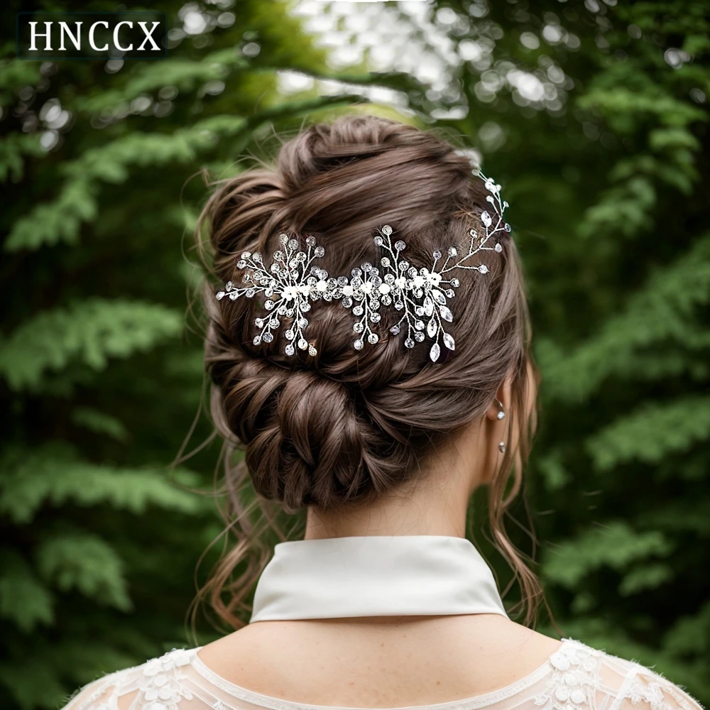 YouLaPan Свадебная расческа для невесты в минималистском стиле, плетение ручной работы со стразами, элегантные женские аксессуары для волос для банкета HP15