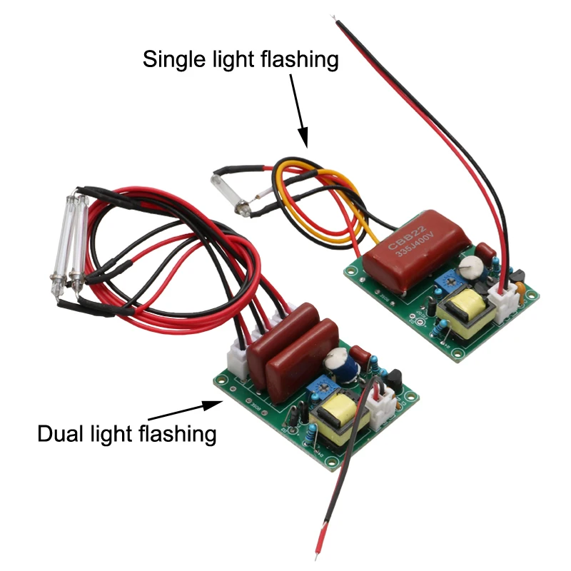 1PCS Xenon Flashing Lamp Night Navigation Warning Lights DC3.7-7.4V Power Supply Potentiometer Speed Regulation for RC Aircraft