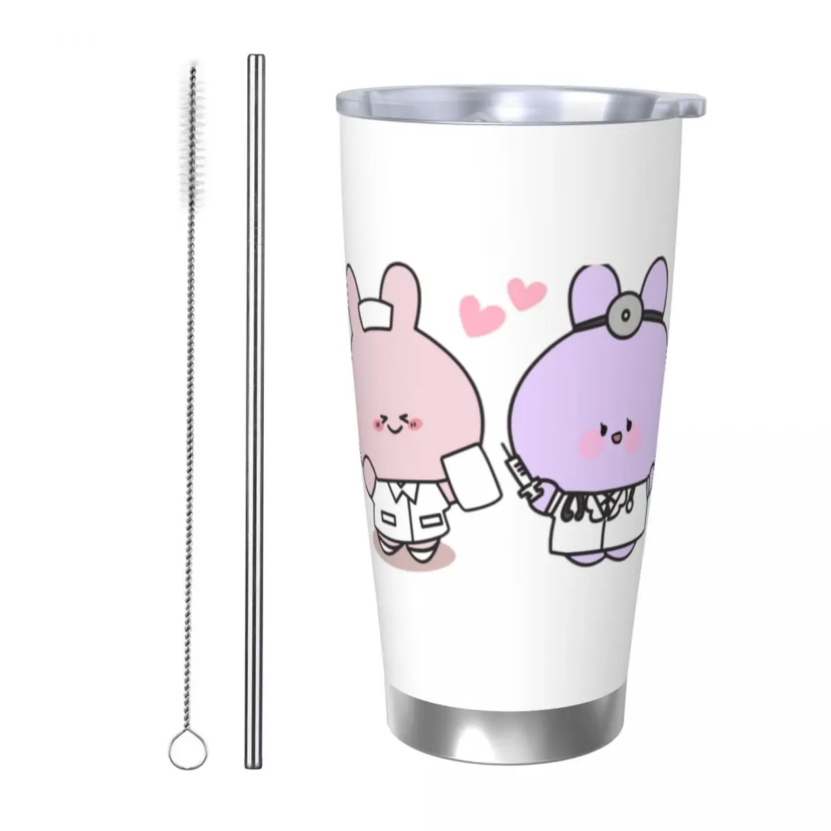 Asamimichaan Cute Asamimi 20oz Cup Large Capacity Car Mug Leak-proof Juice Coffee Cup Food Grade