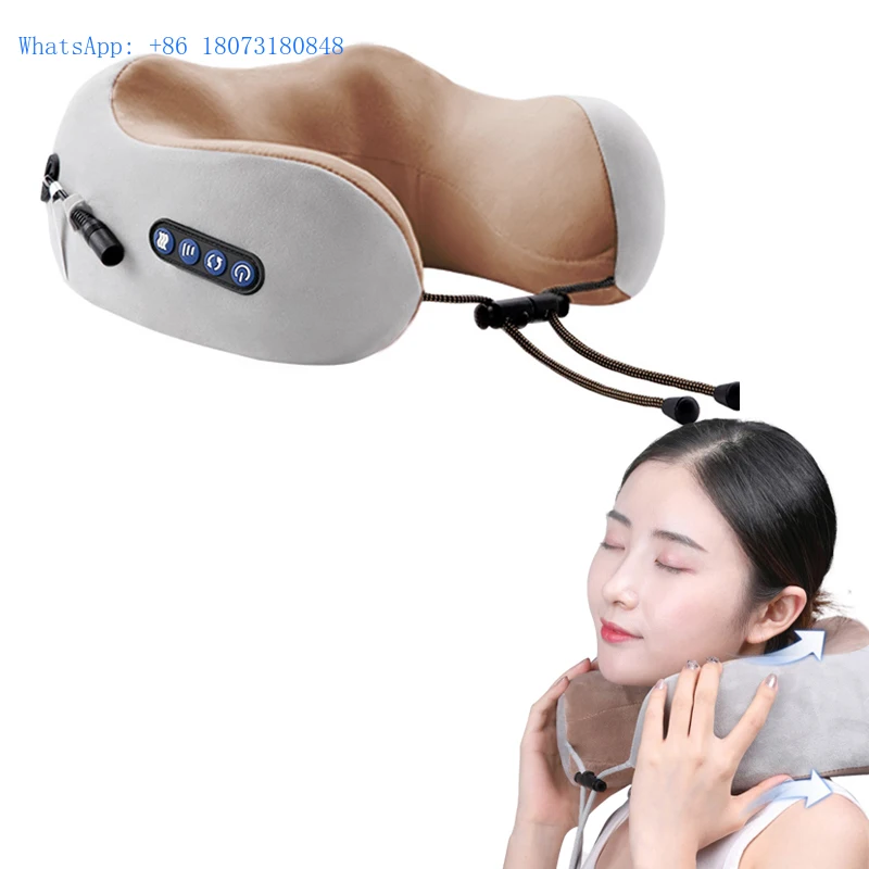 Neck Massage Pillow Heating Vibration Kneading Electric Cervical Shoulder Massage Products Relaxing Massager for Travel