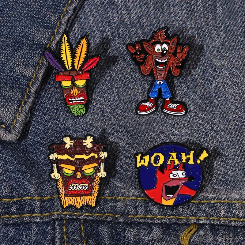 Anime Game Enamel Pin Badge Indigenous Americans Animal Wolf Brooch Metal Classic Badge on Backpack Clothes Sweater Kids Gifts