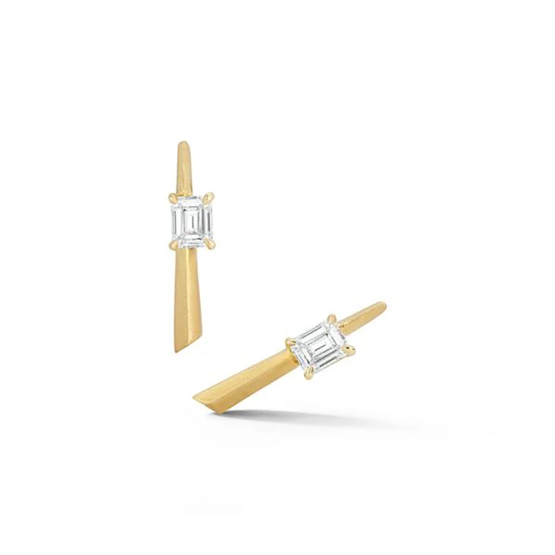 CRMYA Unique gold-plated CZ Stud Earrings For Women Cubic Zirconia Pendientes Boho Luxury Fashion Jewelry