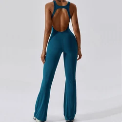 Traje de Yoga de entrenamiento para mujer, ropa deportiva, conjunto de gimnasio, mono deportivo de 1 piezas, mamelucos elásticos de entrenamiento con Push-Up