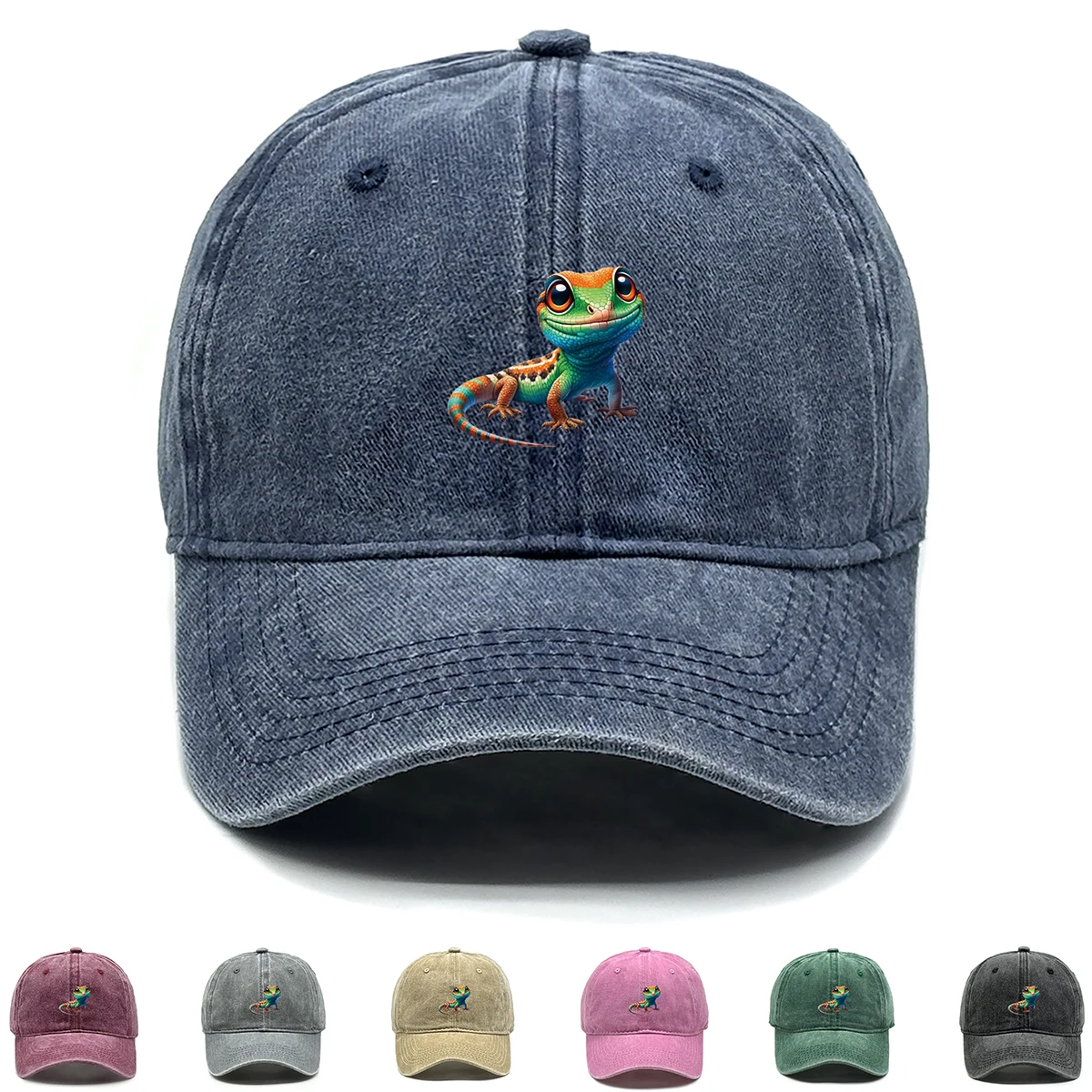 Бейсбольная кепка Snapback с принтом ящерицы, плоская регулируемая кепка с изображением животных, шляпа от солнца с ящерицей для мужчин и женщин, повседневная кепка для кемпинга, езды на велосипеде