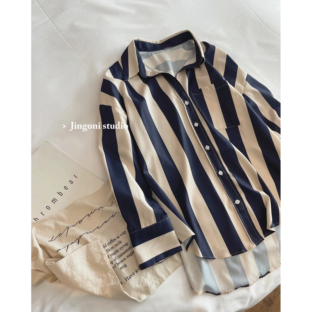 2023 Woman Oem Plaid Striped Blouses Shirts Clothing Fashion Tops Luxury Vintage Spring New Y2k Korean Style T-shirt Cardigan