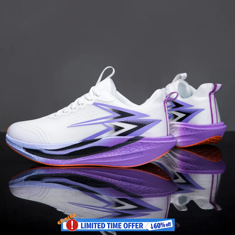 Men's Running Shoes Jogging Breathable Cushioning Non-Slip Outdoor Marathon Shoes Trainer Race Casual Sneakers Off-road Shoes