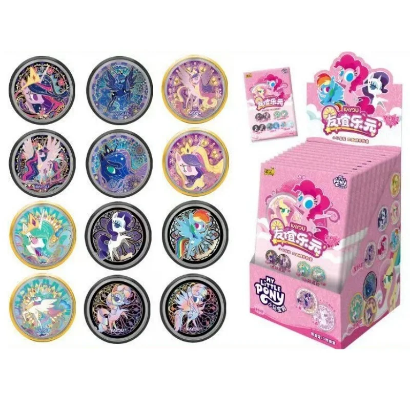 

KAYOU My Little Pony: Двусторонние значки с конфетами внутри, серия «Звездная фантазия», официальный оригинальный аниме-мерч, детские игрушки, подарочная коробка