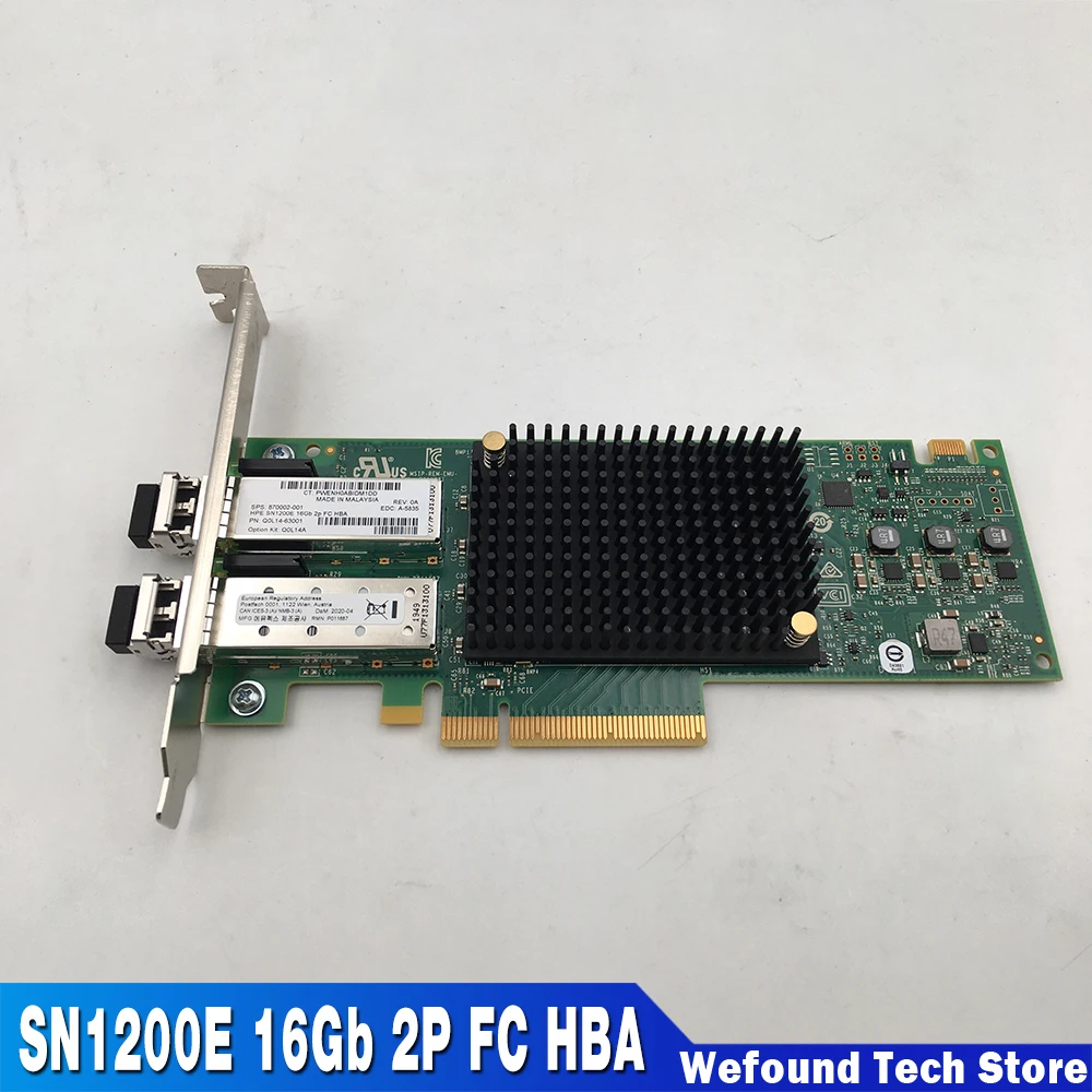 For HP Q0L14A For HPE SN1200E 16Gb 2P FC HBA Card Optical Line Card Fast Ship Works Perfectly High Quality 870002-001