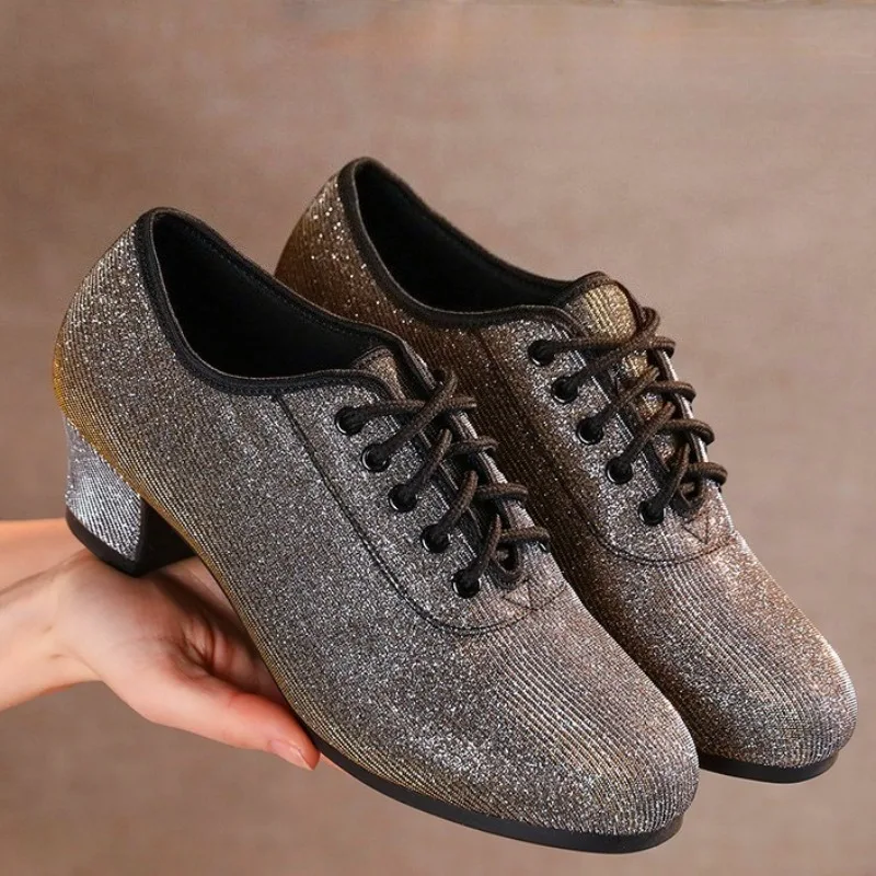 أحذية قاعة الرقص المهنية امرأة مغلقة اصبع القدم ممارسة الأداء الحديثة رقص الجاز حذاء امرأة سوداء أحذية الرقص اللاتينية