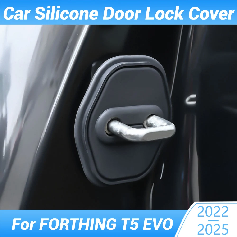 

Car Door Mute Damping Cushion Silicone Door Lock Buckle Door Anti-collision Protective Cover For FORTHING T5 EVO 2022-2025