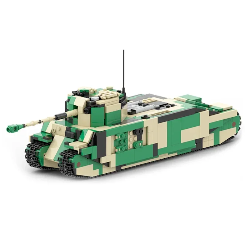 Moc Building Bricks Military Model 1：35 British TOG-2 Heavy Tank Technology Modular Blocks Gift Christmas Toys DIY Sets Assembly