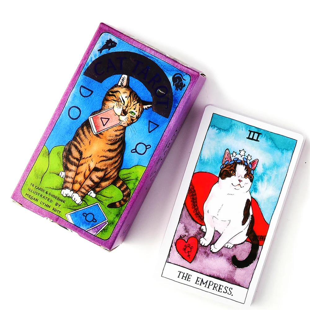 CAT TAROT Tarot Cat: 78 kart Megan Lynn Kott Ten rozrywka nowoczesna kolejka do klasycznego tarota