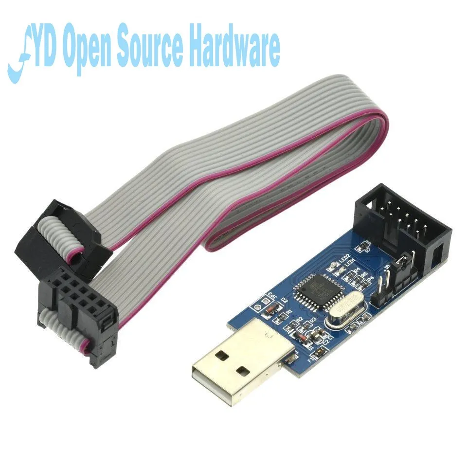 USBASP AVRISP AVR Programmer AVR ISP USB ASP ATMEGA8 ATMEGA128 Support Win7 64 Board BTE13-006