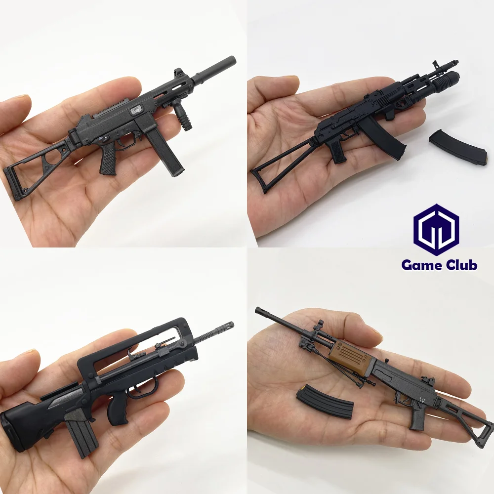 1/6 Male Soldier Weapon UMP Submachine Gun AK-74 Famas Galil Assault Rifle Model Toy For 12'' Action Figure Military Accessories