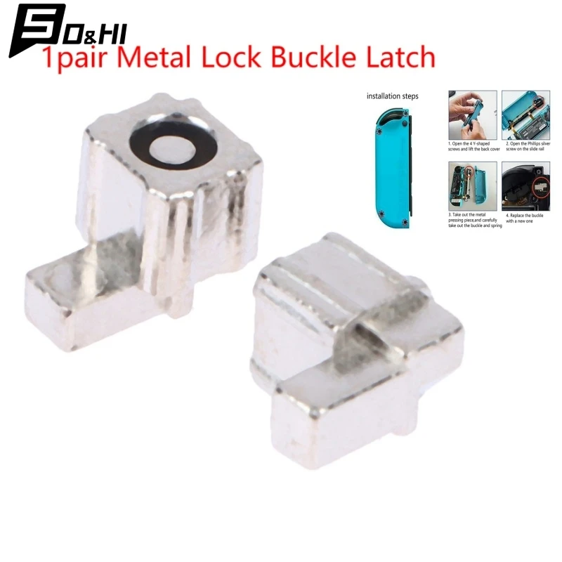 Hot 1Pair Metal Lock Buckle Latch Compatible With Nintendo Switch Joycon Joy Con