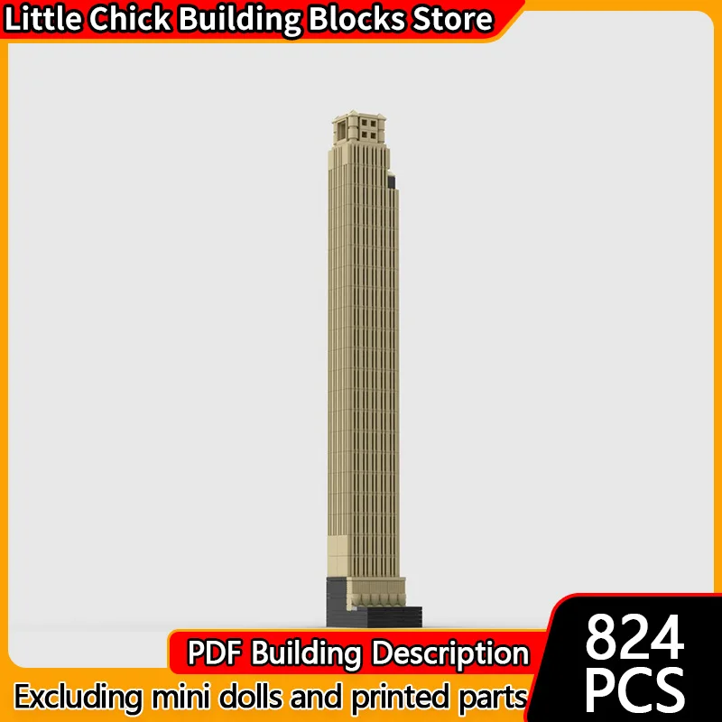 

Модель City Street View MOC, строительные кирпичи 520 Park Avenue, модульная технология, детские праздничные подарки, сборные игрушки, костюм