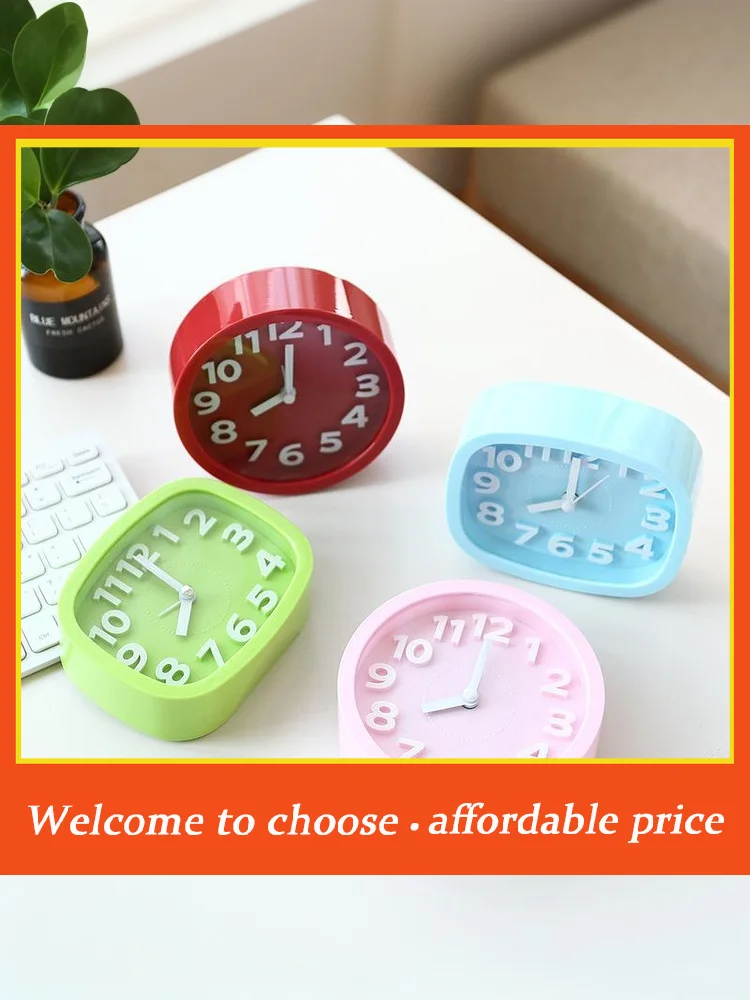 ****Desktop Creative Personality Student Clock Bedside Silent Quartz Clock Desktop Ornaments Alarm Clock Electronic Clock'