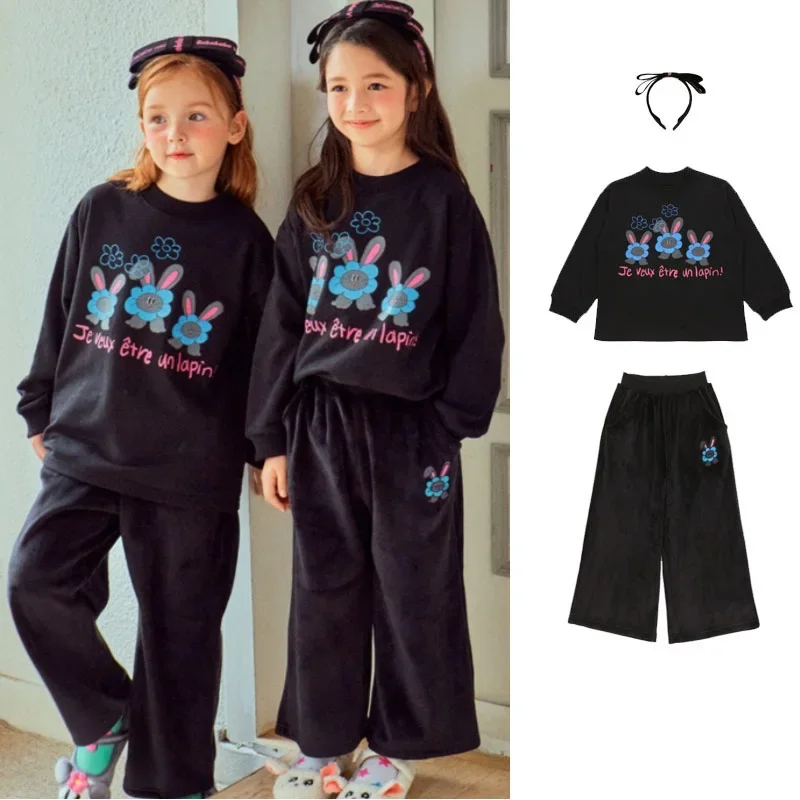 

Children's Sweatshirt Suit 2024 Winter New Cartoon Padded Warm Boys Sweater Cotton Fashion Girls Sweatshirt Children's Clothing