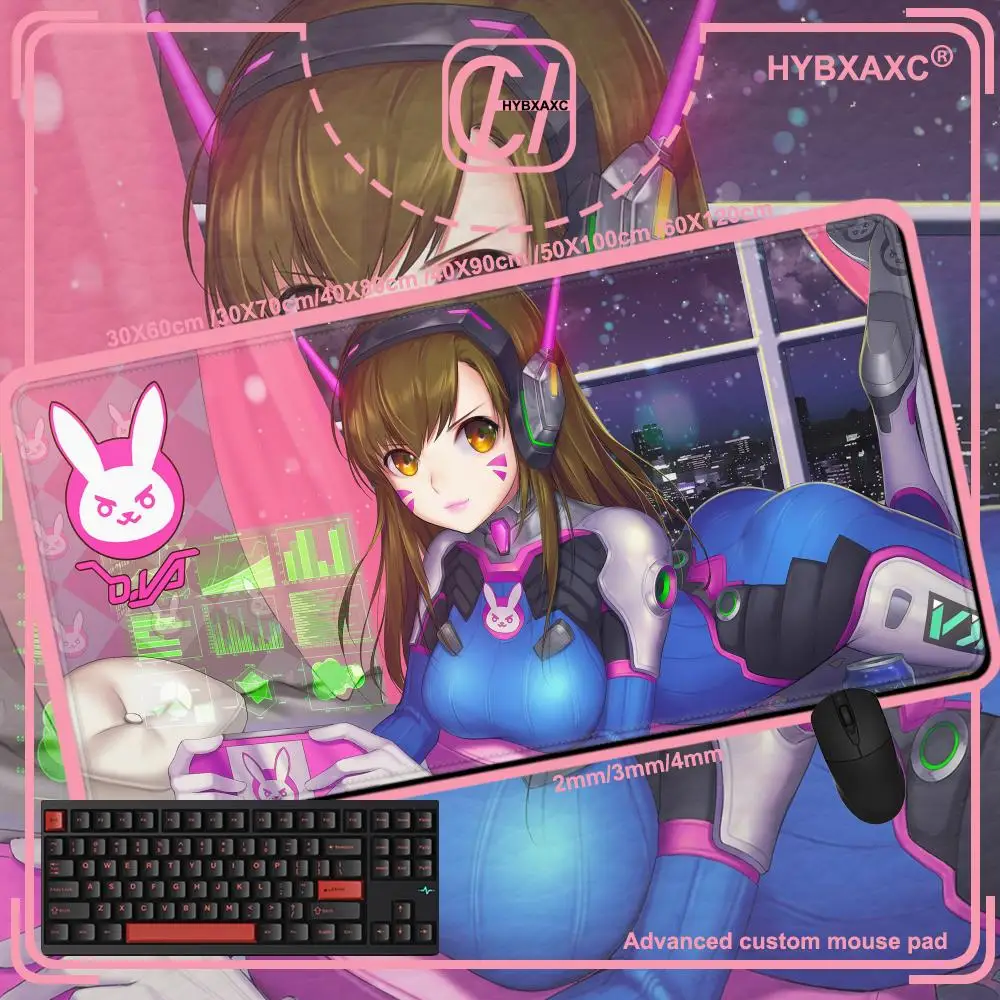 

Large Mouse Pads Overwatch D.Va Gaming Mouse Pad Deskpad with Stitched Edges and Non-Slip Rubber Base Extended 900x400 Mouse Pad