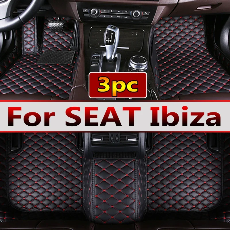 

Car Floor Mats For SEAT Ibiza 6J 6P MK4 2008~2017 Waterproof Rugs Durable Carpets Luxury Leather Mat Car Accessories 2009 2010