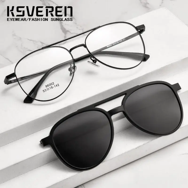 Fashion Comfortable Magnet Eyeglasses Vintage Aviator Reading Glasses Prescription Glasses Frame For Men Women 0 +0.5 To +6.0