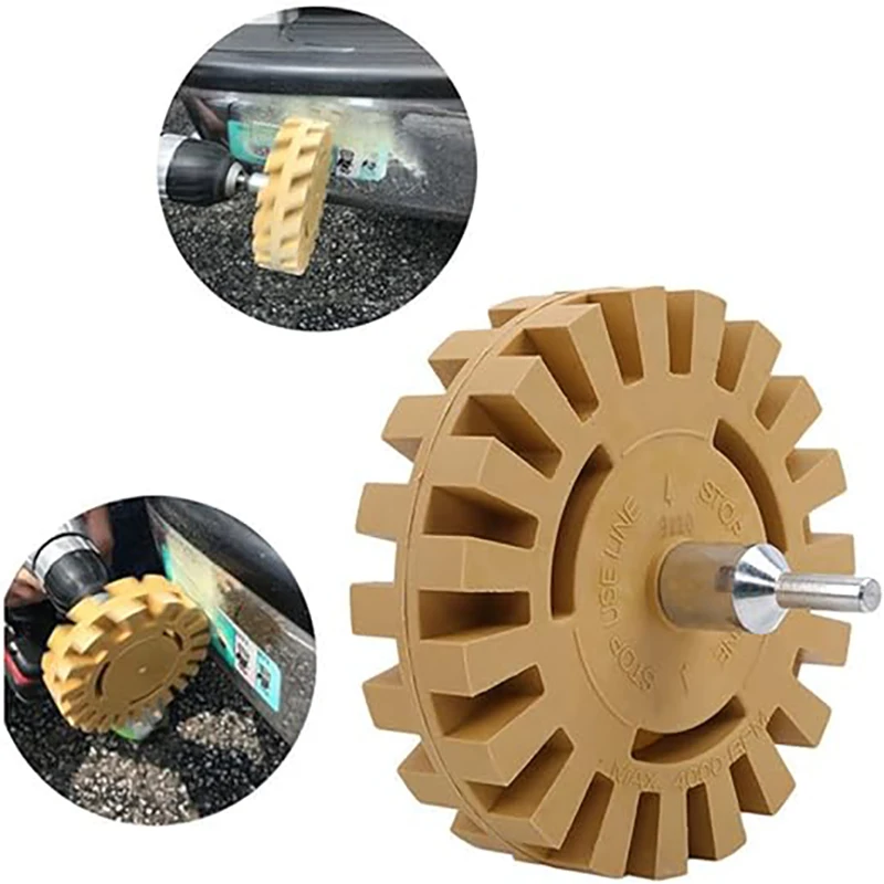 Imagem -03 - Heavy Duty Borracha Roda Eraser Adaptador Broca Suave Remoção de Pintura Reparação Rubber Adhesive Remoção Ferramenta