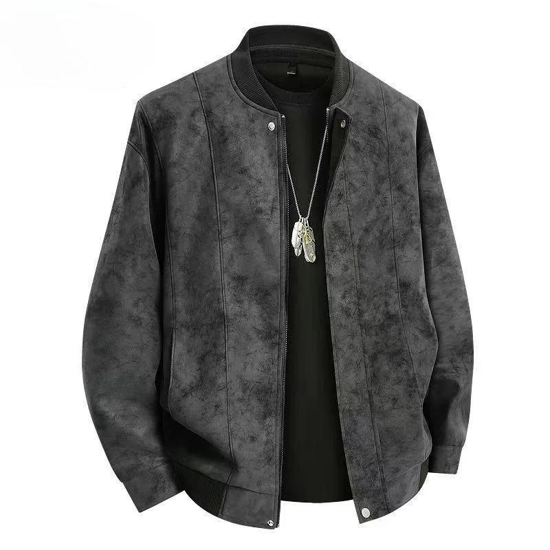 

New Men's Coat for Autumn and Winter Baseball Collar Suede Jacket with Cotton and Thickened Stylish and Versatile Jacket Fashion