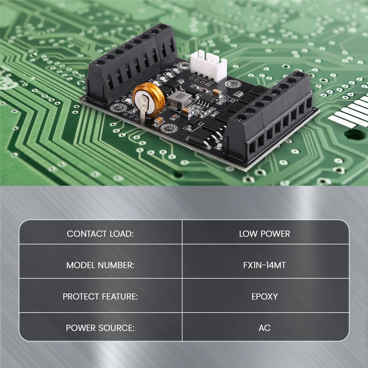 Placa de Control Industrial PLC, módulo de relé de retardo de FX1N-14MT Simple