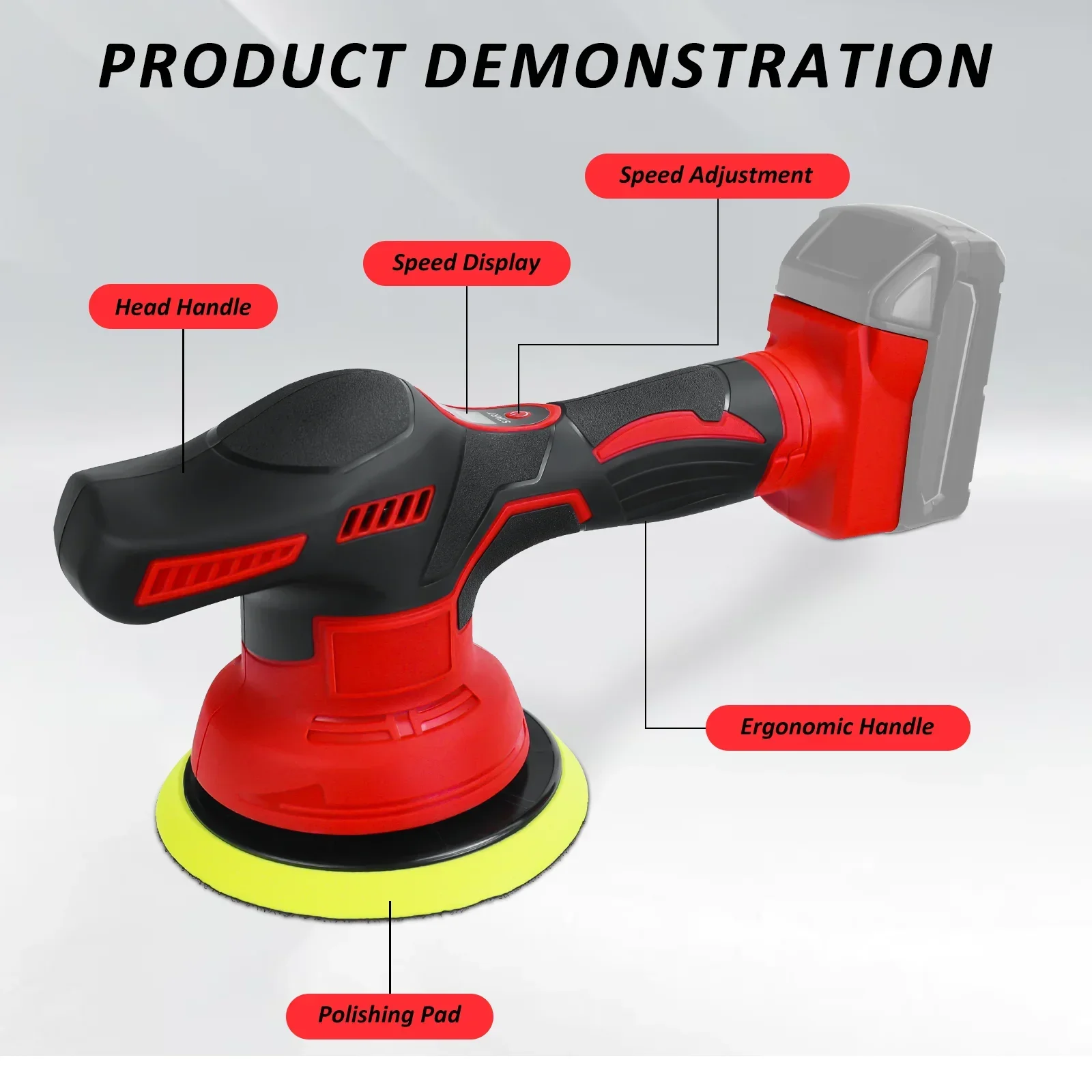 لميلووكي 18 فولت بطارية دبوس اللاسلكي سيارة الملمع 8 سرعة متغيرة السيارات الكهربائية بالتفصيل الصبح الرملي أداة تلميع