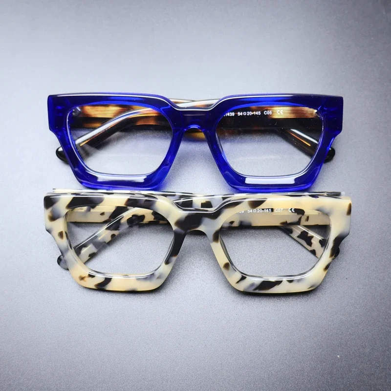 

Vintage Acetate Glasses Frame Men Retro Prescription Handmade Myopia Eyeglasses Frame Women Luxury Brand Designer Eyewear