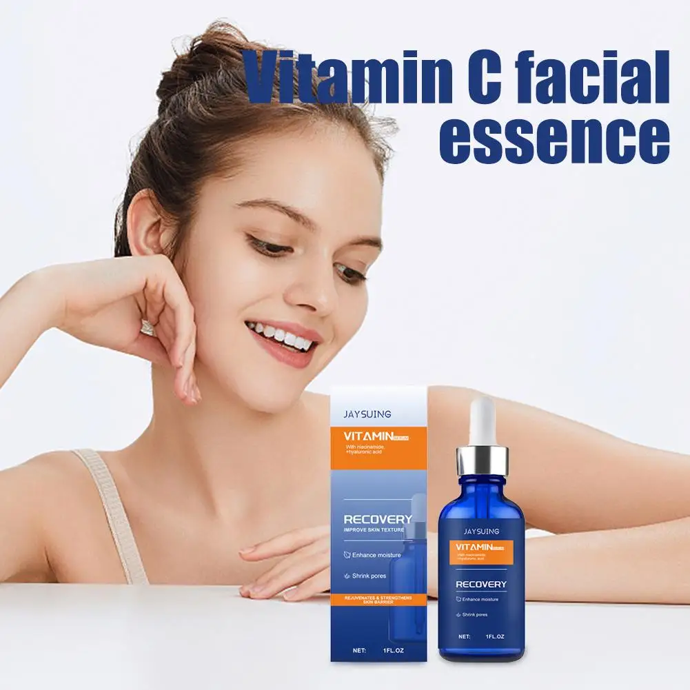 30ml Facial Serum Vitamin C Liquid Serum Anti-Aging Whitening Serum Oil Serum Acid Care VC Hyaluronic Anti-Wrinkle Skin J4M1