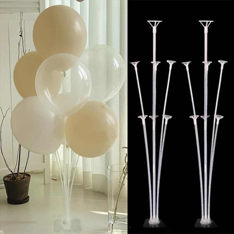 7tubes Balloon Stand Holder Birthday Party Decor Balloon Support Wedding Party Decoration Balloons Collection Stick Supplies