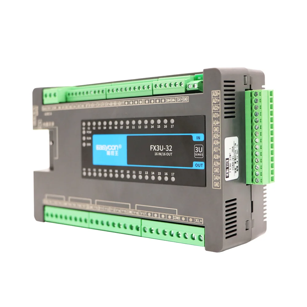 Easycon PLC плк FX3U-32MR/MT/MRT 8-channel Magas légnyomású levegő sebesség Pult 10AI 2AO DI16 DO16 PLC programmable Logika Számvevő