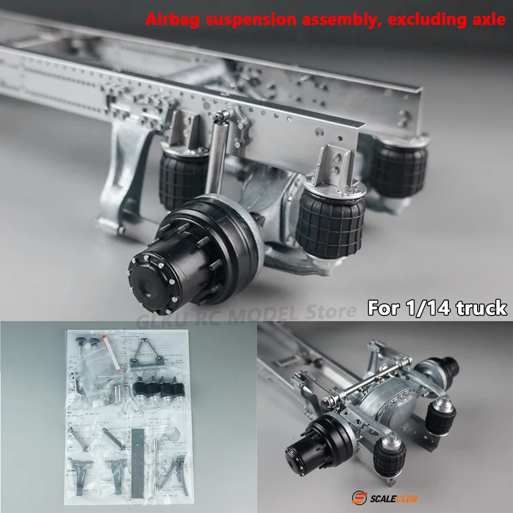 SCALECLUB RC Truck Rear Single-Axle Airbag Suspension System DDQNXG-TY-1 Compatible with Tamiya 1/14 Scale 770S FH16 Truck Parts