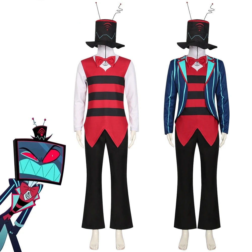Hazbin Velvette Valentin hôtel Vox Cosplay tenue 3V Vees VVV Costume Halloween fête démon Carnaval Anime Cosplay vêtements