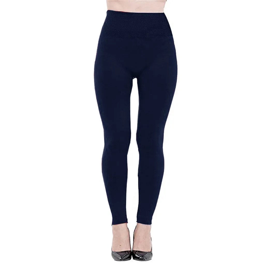 Women Fleece Lined Leggings Soft High Waist Slimming Warm Leggings Pants For Women