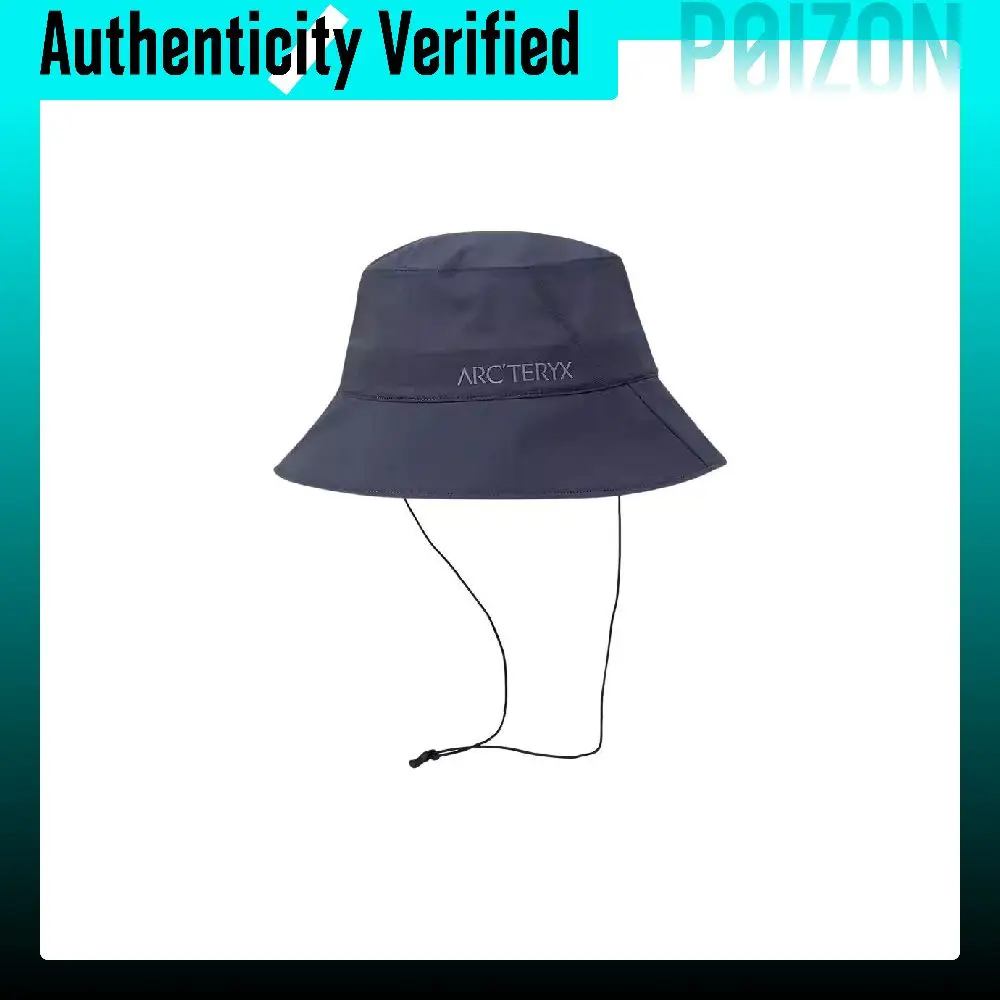 Arc'teryx Polyester Bucket Hats Unisex Black/Deep Cloud Blue SINSOLO BUCKET HAT