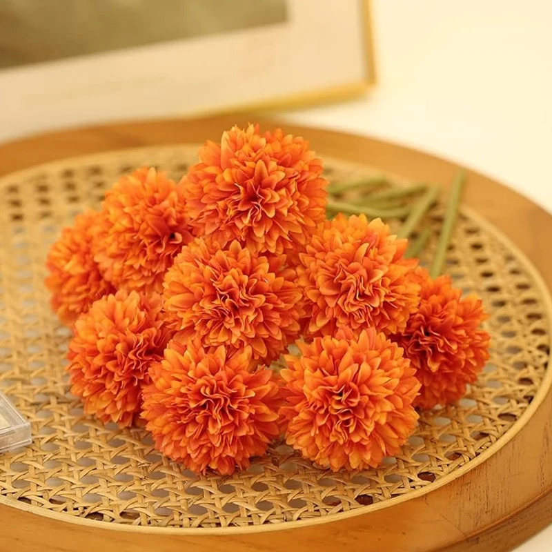 2/4 Stück Herbst Künstliche Blumen Dekor Seide Gänseblümchen Künstlicher Blumenstrauß für Zuhause Hochzeit Dekor Party Halloween Dekoration Gefälschte Blume – Detail 3
