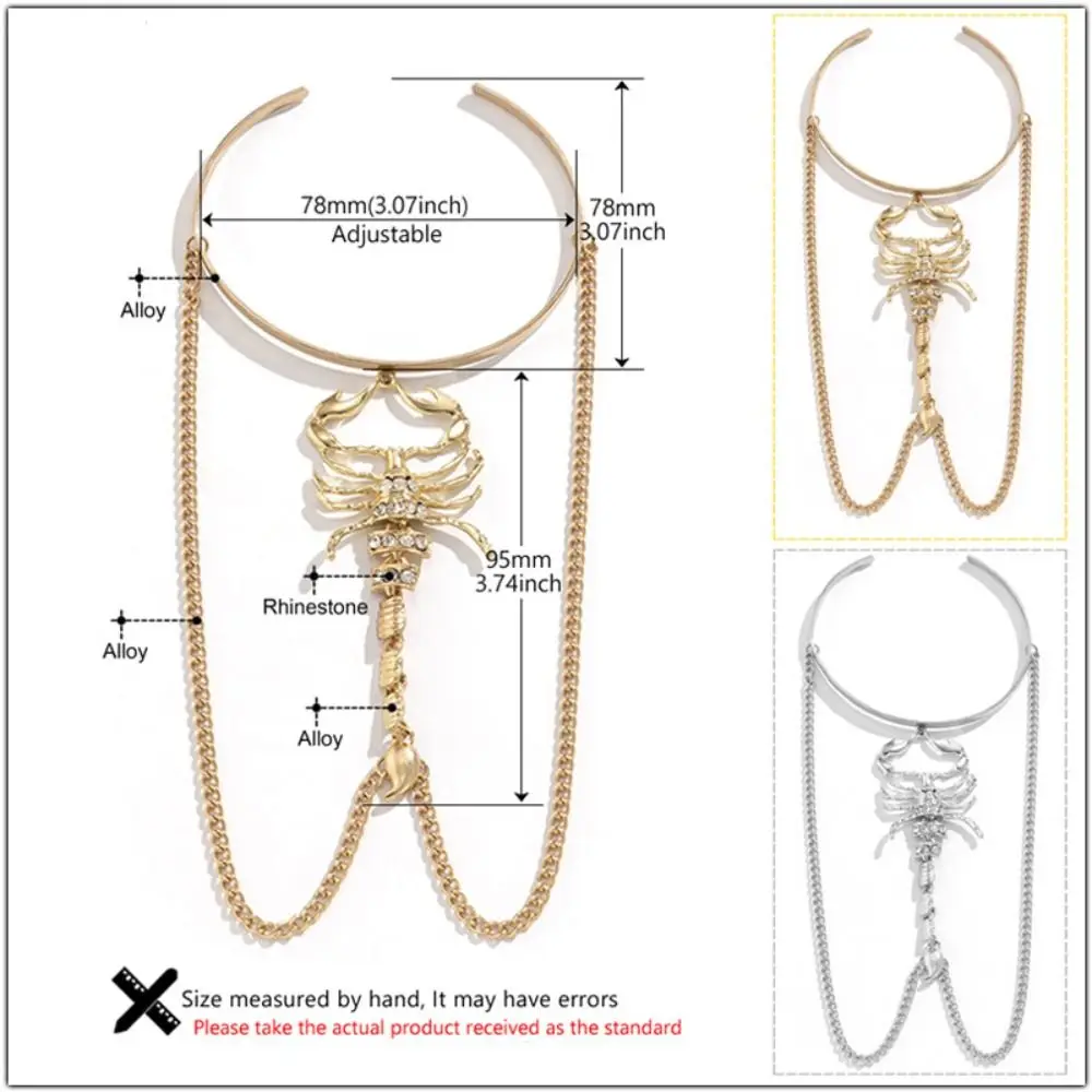Chaîne de bras à pampilles en métal, réglable, à la mode, rétro, large ouverture, accessoires de bijoux, nouvelle collection