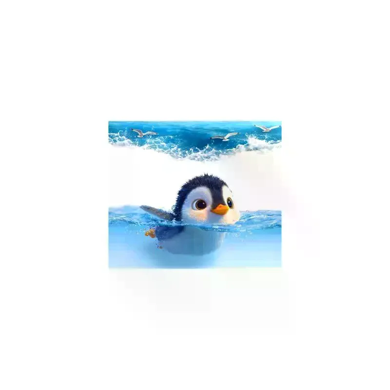 Creative Self-adhesive Cute Penguin Toilet Stickers Waterproof Bathroom Decals Decoration