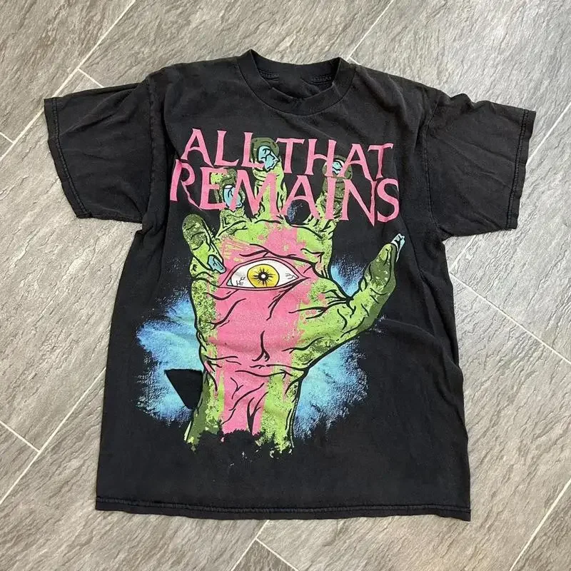 Vtg All That Remains Band Tour Cotton Black Full Size T Shirt J642
