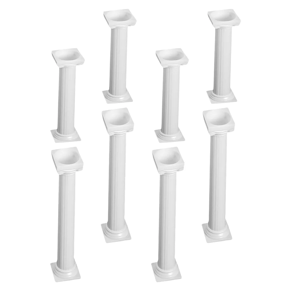 

8 Pcs Roman Column Cake Decoration Greek Pillars Supports for Tiered Cakes Decorative Props Wedding Dowels